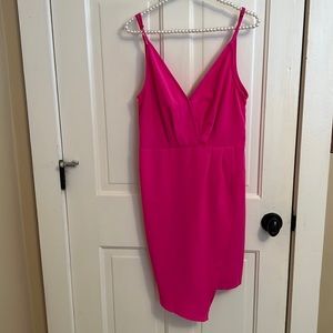 Hot Pink Strappy Aline dress